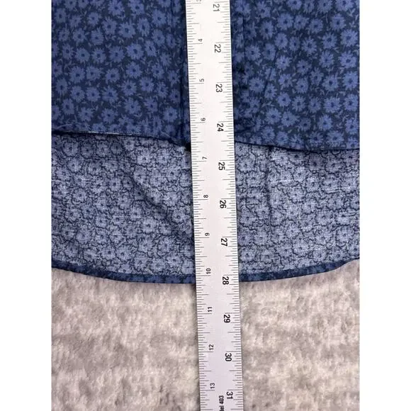 Frank & Eileen Shirt 2 / Small Womens Grayson The Hero Blue Floral Cotton Woven - Picture 6 of 8